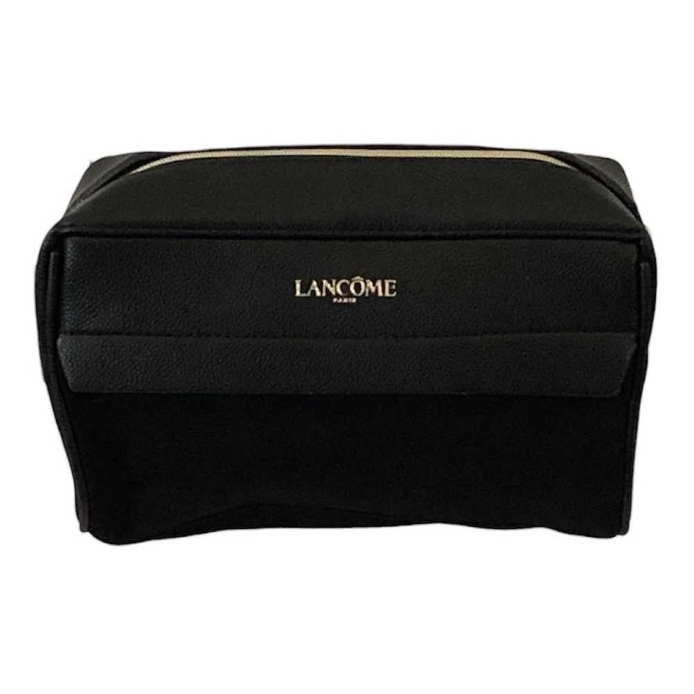 Lancome Black Faux Suede Cosmetics Bag / Case
